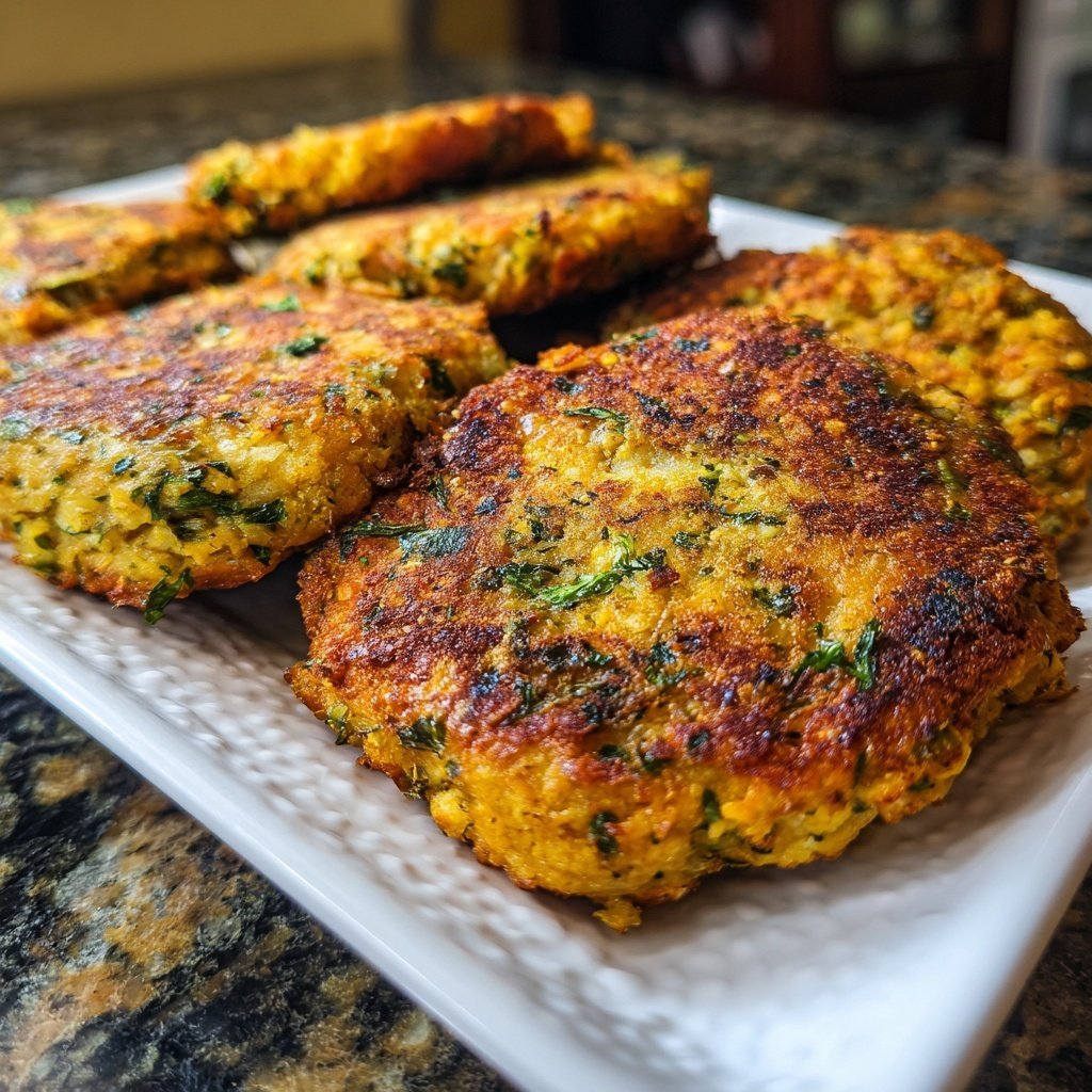 Baked Broccoli Chickpea Patties