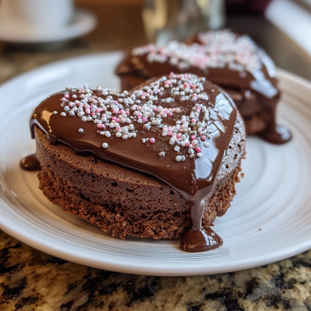 Mini Heart Cake with Chocolate Sponge