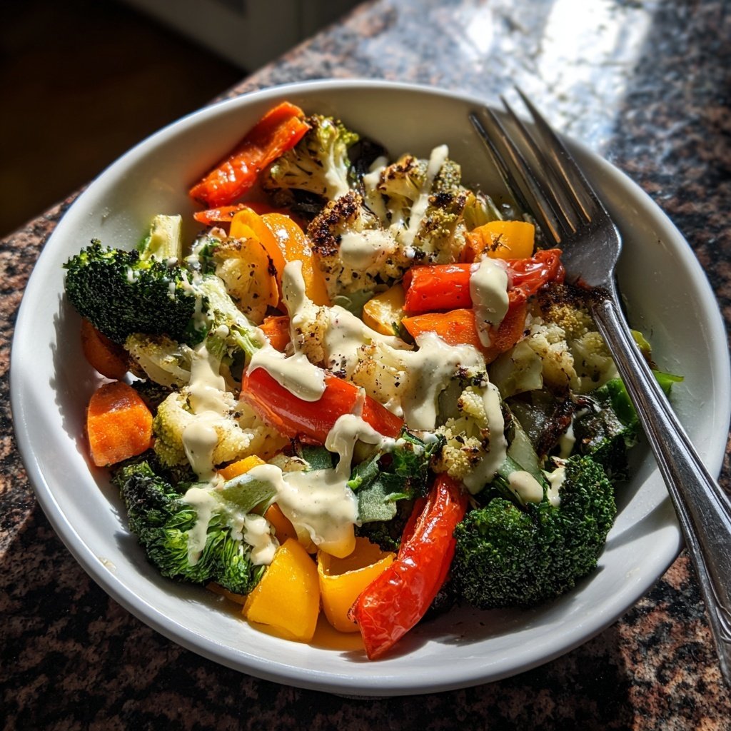 Healthy Dinner Lemon Tahini Veggie Bowl