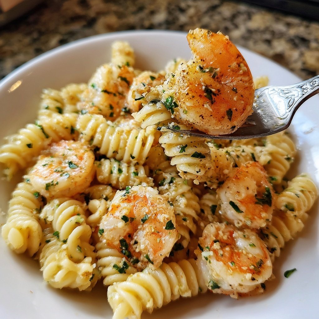 15-Minute Garlic Shrimp Pasta