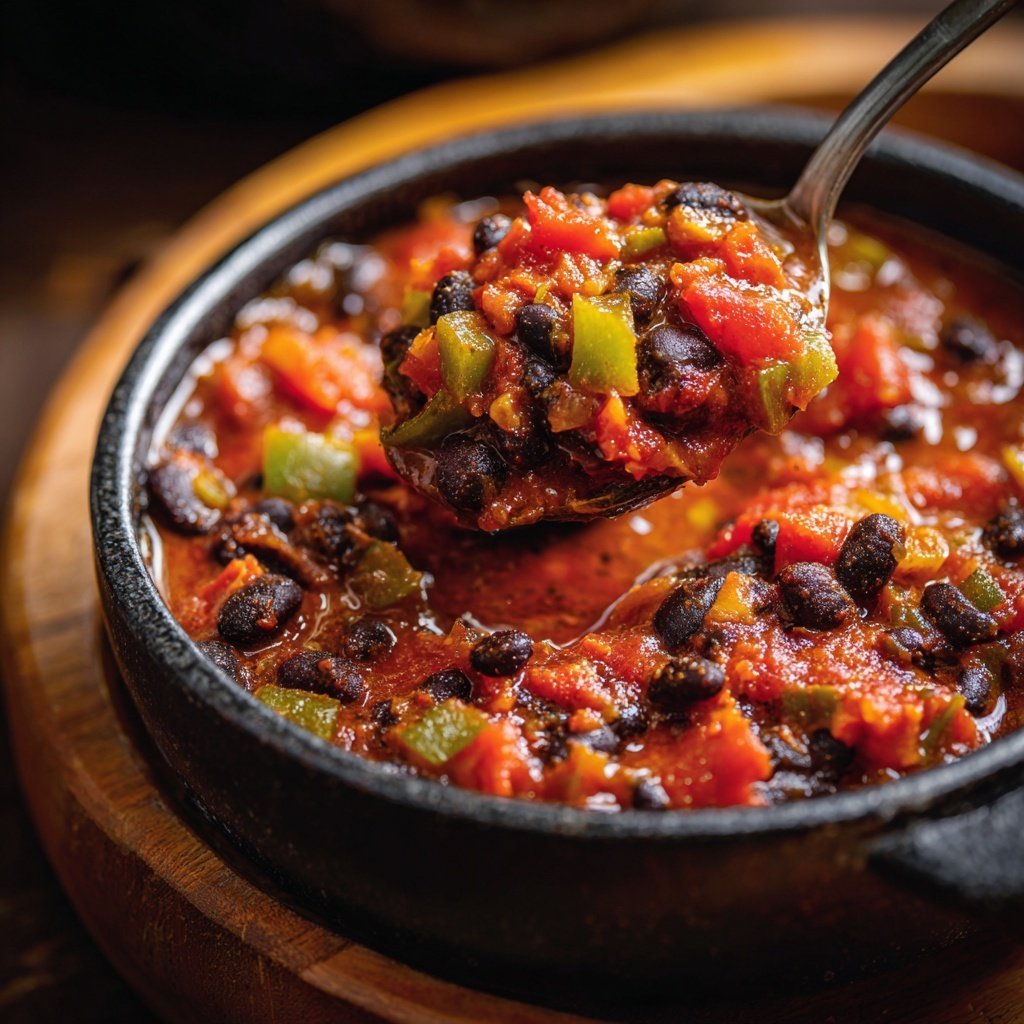 Healthy Crockpot Black Bean Chili
