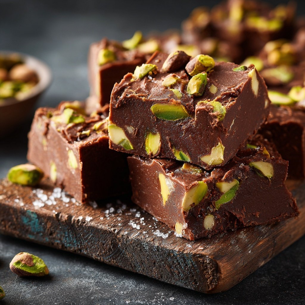 Chocolate Pistachio Fudge