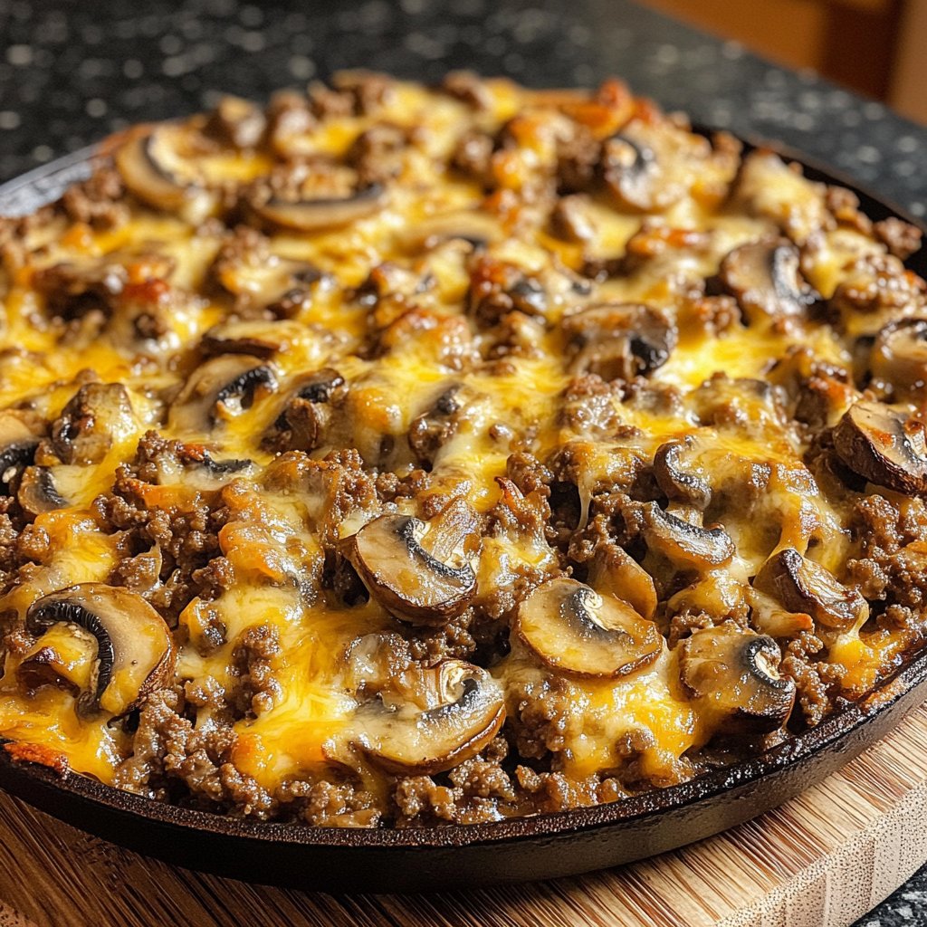 Ground Beef and Mushroom Skillet