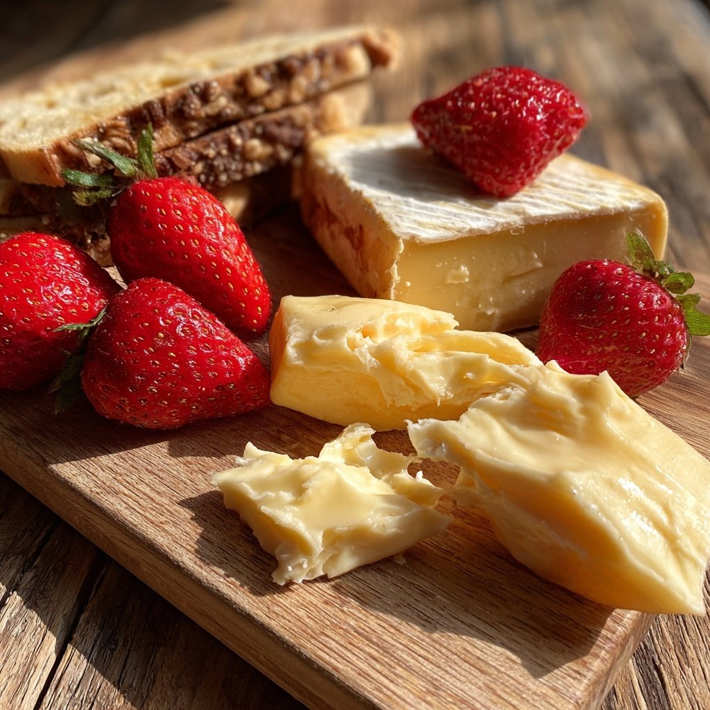 Valentine Cheese Board with Fruit